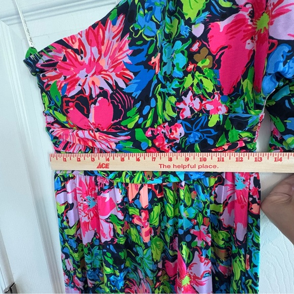 Lilly Pulitzer Niki One-Shoulder Maxi Dress Size S, NWT in Multi Festive Fantasy - Picture 3 of 8